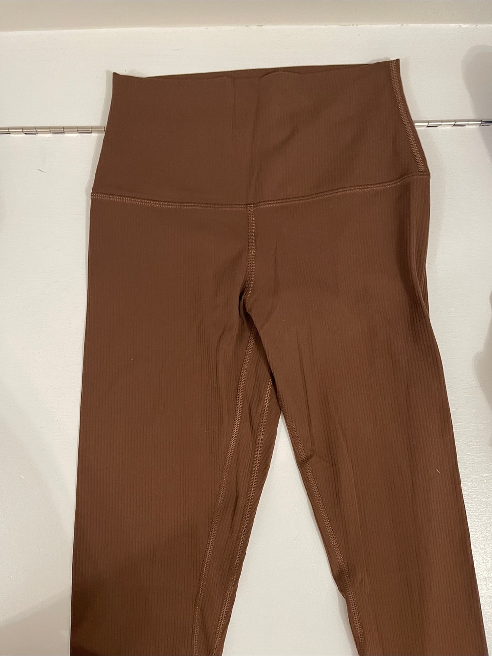 lululemon athletica Brown High-Rise Ribbed Leggings
